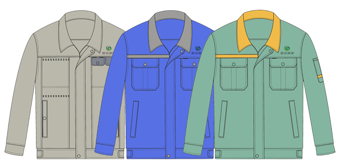 工装工作服款式图 职业服装设计的实用与审美融合
